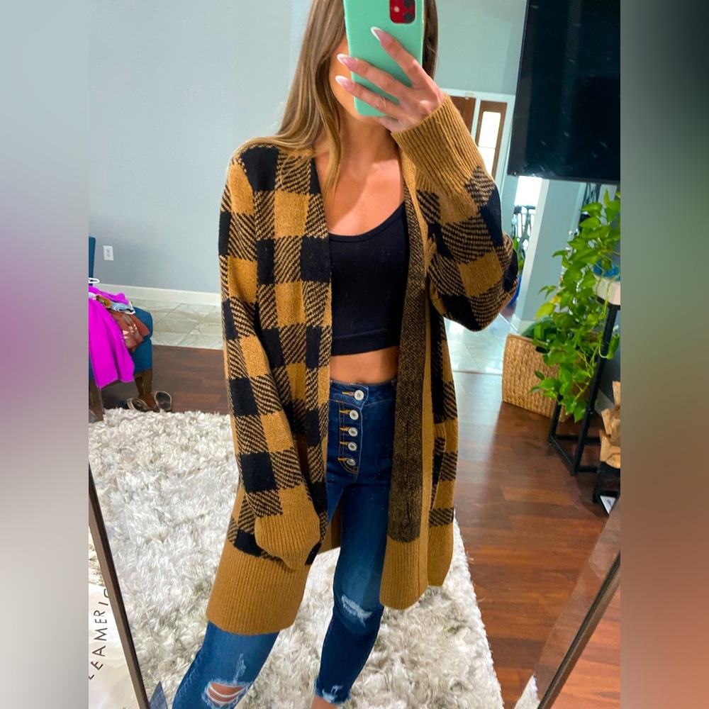 Vici black and brown cardigan